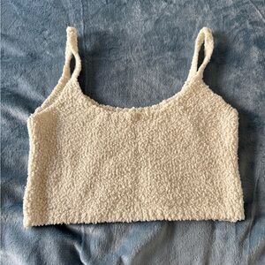 Skims Fuzzy Cream Crop Top